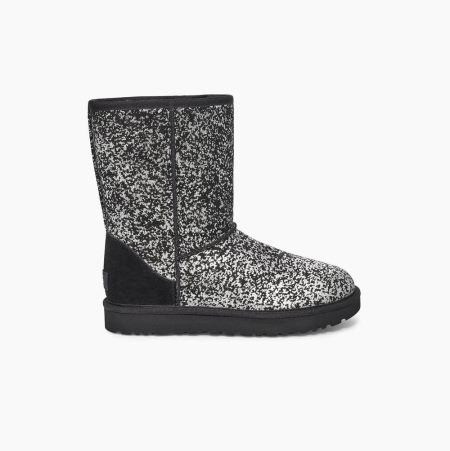 UGG Classic Short II Foil Glam - Boots Dame - Svart (NO-D958)